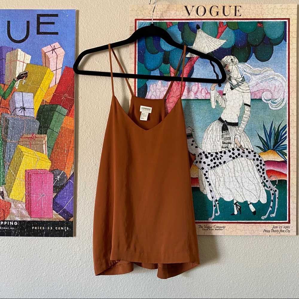 Hm burnt orange silky tank top
